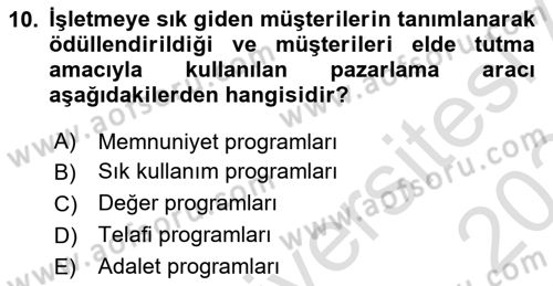 Turizm Ve İletişim Dersi 2023 - 2024 Yılı (Final) Dönem Sonu Sınav Soruları 10. Soru