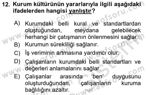 Turizm Ve İletişim Dersi 2023 - 2024 Yılı (Final) Dönem Sonu Sınav Soruları 12. Soru