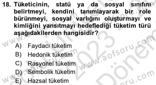 Turizm Ve İletişim Dersi 2023 - 2024 Yılı (Final) Dönem Sonu Sınav Soruları 18. Soru