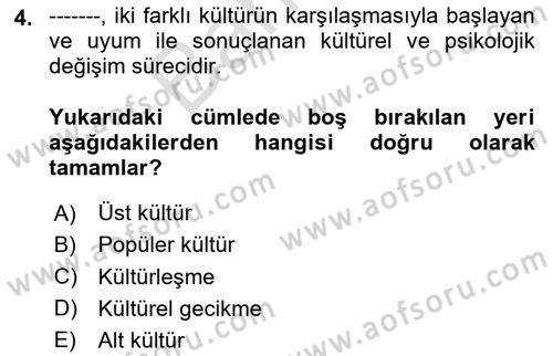 Turizm Ve İletişim Dersi 2023 - 2024 Yılı (Final) Dönem Sonu Sınav Soruları 4. Soru
