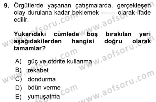 Turizm Ve İletişim Dersi 2023 - 2024 Yılı (Final) Dönem Sonu Sınav Soruları 9. Soru