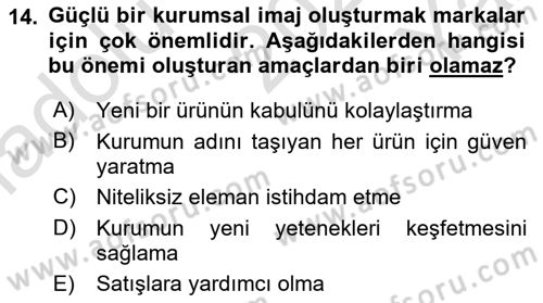 Turizm Ve İletişim Dersi 2023 - 2024 Yılı Yaz Okulu Sınav Soruları 14. Soru