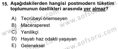 Turizm Ve İletişim Dersi 2023 - 2024 Yılı Yaz Okulu Sınav Soruları 15. Soru