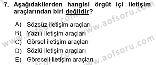 Turizm Ve İletişim Dersi 2024 - 2025 Yılı (Vize) Ara Sınav Soruları 7. Soru