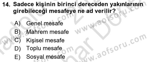 Turizm Ve İletişim Dersi 2024 - 2025 Yılı (Final) Dönem Sonu Sınav Soruları 14. Soru
