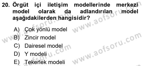 Turizm Ve İletişim Dersi 2024 - 2025 Yılı (Final) Dönem Sonu Sınav Soruları 20. Soru