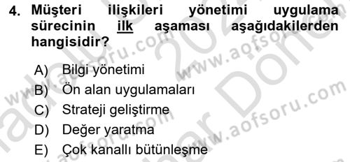 Turizm Ve İletişim Dersi 2024 - 2025 Yılı (Final) Dönem Sonu Sınav Soruları 4. Soru