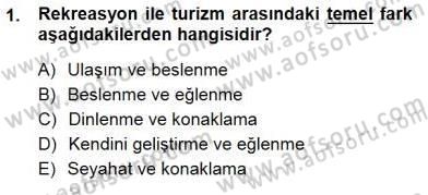 Turizm Coğrafyası Dersi 2012 - 2013 Yılı (Final) Dönem Sonu Sınav Soruları 1. Soru