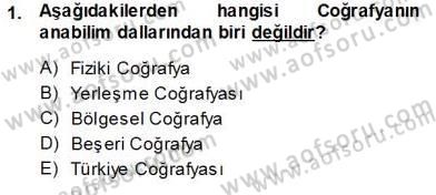 Turizm Coğrafyası Dersi Ara Sınavı Deneme Sınav Soruları 1. Soru