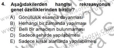 Turizm Coğrafyası Dersi 2014 - 2015 Yılı (Vize) Ara Sınav Soruları 4. Soru