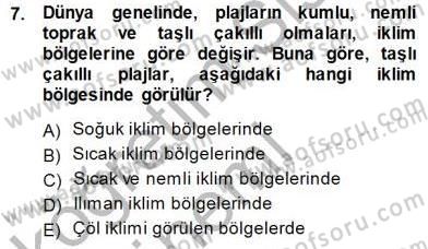 Turizm Coğrafyası Dersi 2014 - 2015 Yılı (Vize) Ara Sınav Soruları 7. Soru