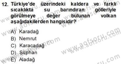 Turizm Coğrafyası Dersi 2014 - 2015 Yılı (Final) Dönem Sonu Sınav Soruları 12. Soru