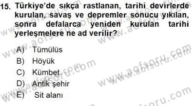 Turizm Coğrafyası Dersi 2015 - 2016 Yılı (Final) Dönem Sonu Sınav Soruları 15. Soru