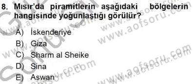 Turizm Coğrafyası Dersi 2015 - 2016 Yılı (Final) Dönem Sonu Sınav Soruları 8. Soru