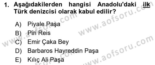 Deniz Turizmi İşletmeciliği Dersi 2021 - 2022 Yılı Yaz Okulu Sınav Soruları 1. Soru