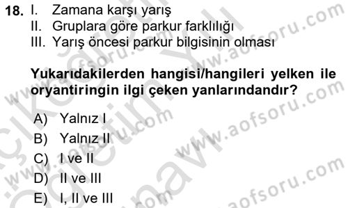 Deniz Turizmi İşletmeciliği Dersi 2021 - 2022 Yılı Yaz Okulu Sınav Soruları 18. Soru