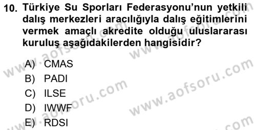 Deniz Turizmi İşletmeciliği Dersi 2023 - 2024 Yılı (Final) Dönem Sonu Sınav Soruları 10. Soru