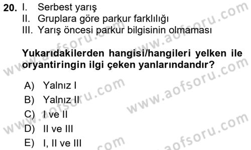 Deniz Turizmi İşletmeciliği Dersi 2023 - 2024 Yılı Yaz Okulu Sınav Soruları 20. Soru