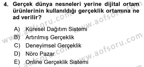 Turizmde Güncel Yaklaşımlar Dersi Ara Sınavı Deneme Sınav Soruları 4. Soru