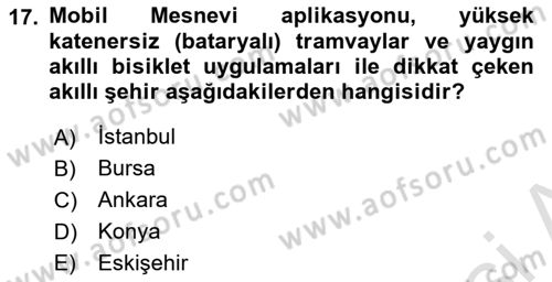 Turizmde Güncel Yaklaşımlar Dersi Ara Sınavı Deneme Sınav Soruları 17. Soru