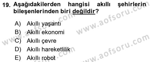 Turizmde Güncel Yaklaşımlar Dersi Ara Sınavı Deneme Sınav Soruları 19. Soru