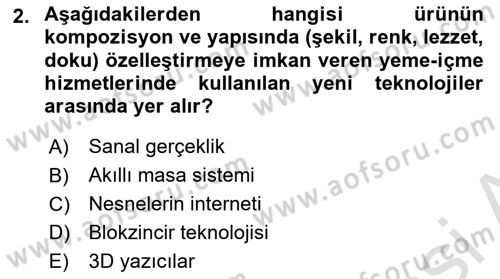 Turizmde Güncel Yaklaşımlar Dersi Ara Sınavı Deneme Sınav Soruları 2. Soru