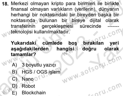 Turizmde Güncel Yaklaşımlar Dersi 2023 - 2024 Yılı Yaz Okulu Sınav Soruları 18. Soru