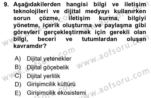 Turizmde Güncel Yaklaşımlar Dersi 2023 - 2024 Yılı Yaz Okulu Sınav Soruları 9. Soru