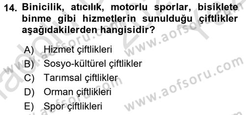 Toplum Temelli Turizm Dersi 2020 - 2021 Yılı Yaz Okulu Sınav Soruları 14. Soru