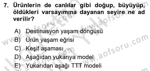 Toplum Temelli Turizm Dersi 2020 - 2021 Yılı Yaz Okulu Sınav Soruları 7. Soru