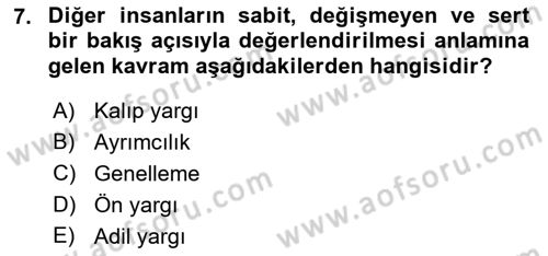 Toplum Temelli Turizm Dersi 2021 - 2022 Yılı (Final) Dönem Sonu Sınav Soruları 7. Soru