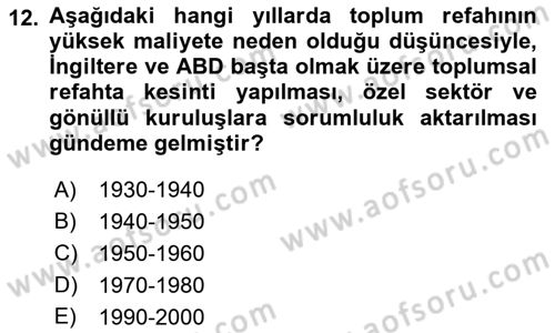 Toplum Temelli Turizm Dersi 2021 - 2022 Yılı Yaz Okulu Sınav Soruları 12. Soru