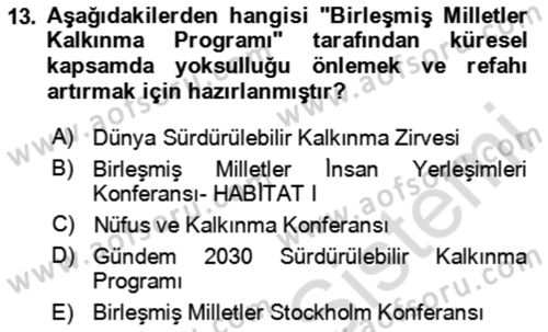 Toplum Temelli Turizm Dersi Yaz Okulu Sınavı Deneme Sınav Soruları 13. Soru