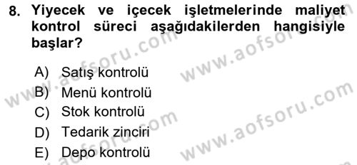 Turizm Bilgi Teknolojileri Dersi 2020 - 2021 Yılı Yaz Okulu Sınav Soruları 8. Soru