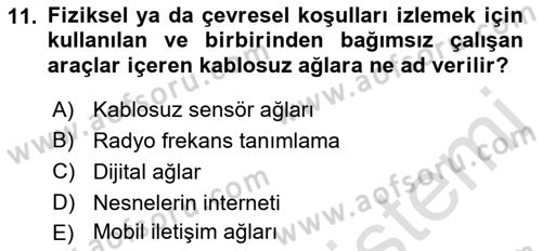 Turizm Bilgi Teknolojileri Dersi 2021 - 2022 Yılı (Final) Dönem Sonu Sınav Soruları 11. Soru