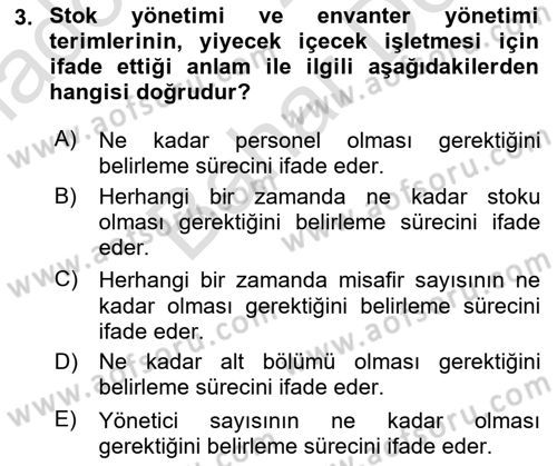 Turizm Bilgi Teknolojileri Dersi 2021 - 2022 Yılı (Final) Dönem Sonu Sınav Soruları 3. Soru