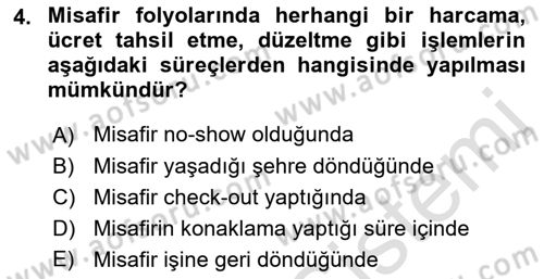 Turizm Bilgi Teknolojileri Dersi 2021 - 2022 Yılı (Final) Dönem Sonu Sınav Soruları 4. Soru