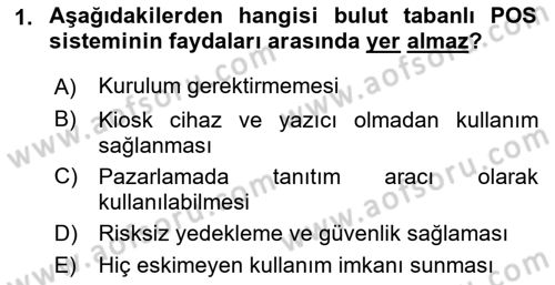 Turizm Bilgi Teknolojileri Dersi 2021 - 2022 Yılı Yaz Okulu Sınav Soruları 1. Soru