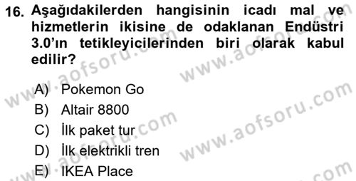 Turizm Bilgi Teknolojileri Dersi 2021 - 2022 Yılı Yaz Okulu Sınav Soruları 16. Soru