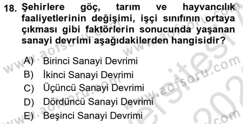 Turizm Bilgi Teknolojileri Dersi 2021 - 2022 Yılı Yaz Okulu Sınav Soruları 18. Soru