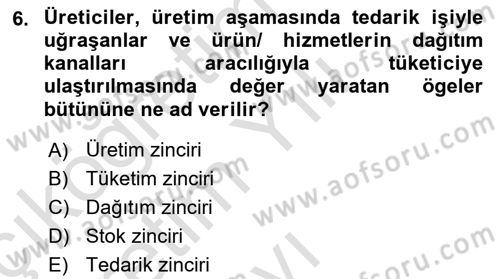 Turizm Bilgi Teknolojileri Dersi 2021 - 2022 Yılı Yaz Okulu Sınav Soruları 6. Soru