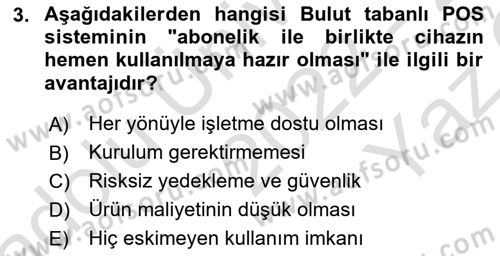 Turizm Bilgi Teknolojileri Dersi 2022 - 2023 Yılı Yaz Okulu Sınav Soruları 3. Soru