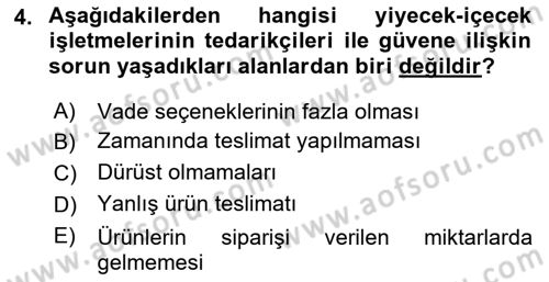 Turizm Bilgi Teknolojileri Dersi 2022 - 2023 Yılı Yaz Okulu Sınav Soruları 4. Soru