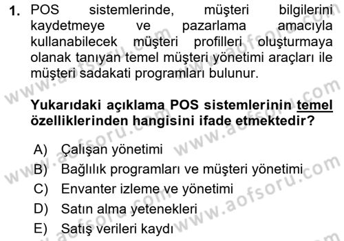 Turizm Bilgi Teknolojileri Dersi 2023 - 2024 Yılı (Vize) Ara Sınav Soruları 1. Soru