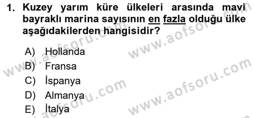 Sürdürülebilir Turizm Dersi 2021 - 2022 Yılı (Final) Dönem Sonu Sınav Soruları 1. Soru