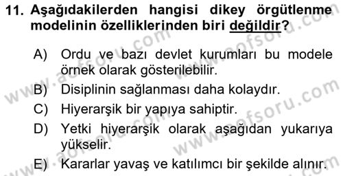 Sürdürülebilir Turizm Dersi 2024 - 2025 Yılı (Vize) Ara Sınav Soruları 11. Soru