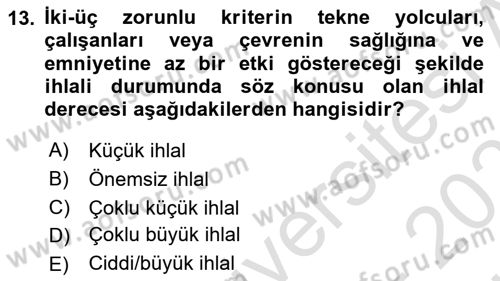 Sürdürülebilir Turizm Dersi 2024 - 2025 Yılı (Vize) Ara Sınav Soruları 13. Soru