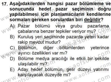 Tur Planlaması ve Yönetimi Dersi 2012 - 2013 Yılı (Final) Dönem Sonu Sınav Soruları 17. Soru