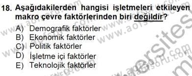 Tur Planlaması ve Yönetimi Dersi 2012 - 2013 Yılı (Final) Dönem Sonu Sınav Soruları 18. Soru