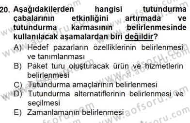 Tur Planlaması ve Yönetimi Dersi 2012 - 2013 Yılı (Final) Dönem Sonu Sınav Soruları 20. Soru